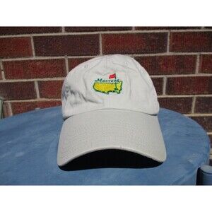 Masters Hat Cap Strap Back Brown Beige Augusta Nationals Golfer Golf Course Mens